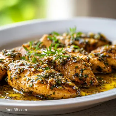 Easy Garlic Chicken in 20 Minutes Recipe Card