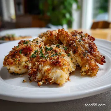 Garlic Parmesan Chicken Bake: Ultra-Crispy 40 Minute Dinner Recipe Card