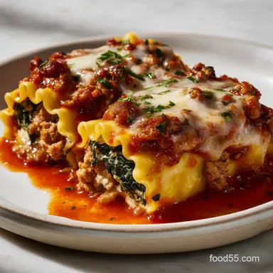 Lasagna Rolls: Easy Weeknight Sausage Recipe Recipe Card