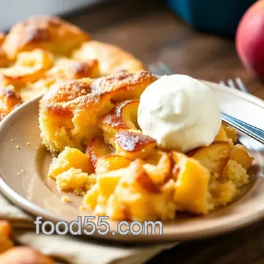 Grandma's Easy Peach Cobbler Recipe: Peachy Keen Perfection! Recipe Card