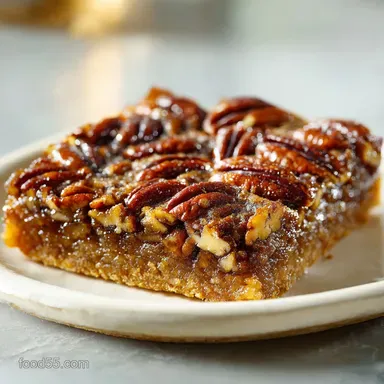 Ooey Gooey Easy Pecan Pie Bars Baked in 60 Minutes Recipe Card