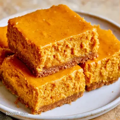 Easy Pumpkin Cheesecake Bars Recipe Card