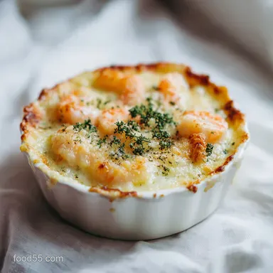 Seafood Gratin Recipe with Panko Crust for 4