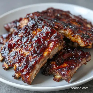 Easy Slow Cooker BBQ Ribs for 4 Servings