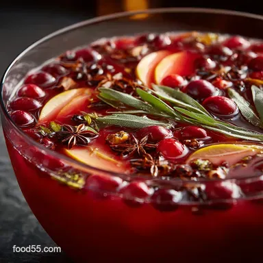 Thanksgiving Punch: The Spiced Cranberry Apple Cider Showstopper Recipe Card