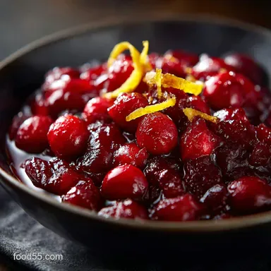 Cranberry Sauce: Classic Easy Make Ahead Recipe with Orange Recipe Card