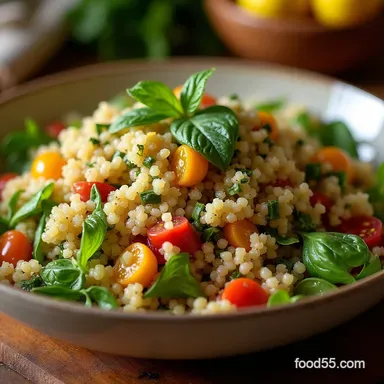 The 20Minute Mediterranean Quinoa Salad Recipe Easy Fresh Recipe Card