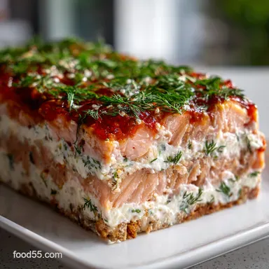 Salmon Terrine Recipe: Elegant Layered Appetizer with Dill