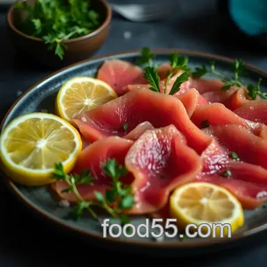 Elegant Tuna Carpaccio with Zesty Citrus Dressing – A Flavorful Delight Recipe Card
