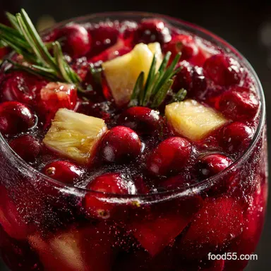 The Best Festive Cranberry Pineapple Sangria Recipe Recipe Card