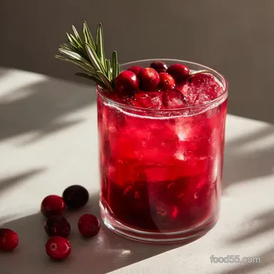 Christmas Cocktails: Spiced Cranberry Gin Fizz Recipe Recipe Card