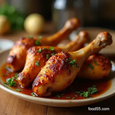 Crispy Five Spice Roasted Chicken Legs Recipe Easy Weeknight Dinner Recipe Card
