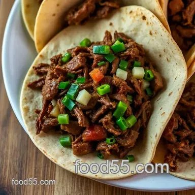Easy & Flavorful Machaca: My Family's Favorite Shredded Beef Tacos Recipe Card