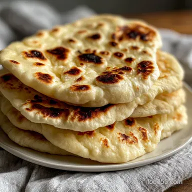 Soft and Fluffy Homemade Naan Bread in 1.5 Hours Recipe Card