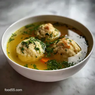Matzah Ball Soup: The Ultimate Recipe for Fluffy Kneidlach Recipe Card