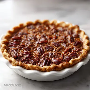 Pecan Pie Recipe with Bourbon | For 10 Servings Recipe Card