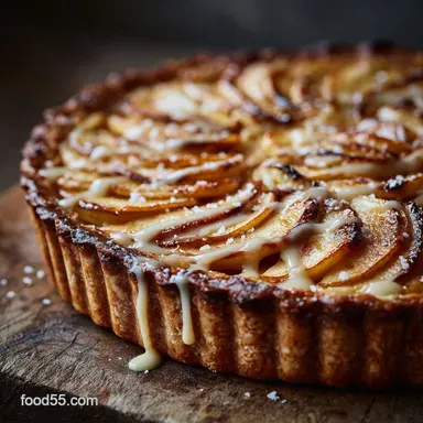 French Cinnamon Apple Tart Rustic French Apple Pie with Pâtissier Glaze