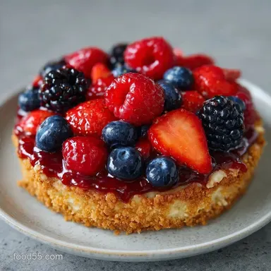 Fresh Berry Dessert Pizza for 16 Slices
