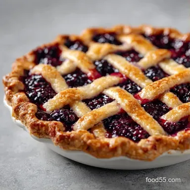 Fresh Mulberry Pie: Flaky Crust Recipe Card