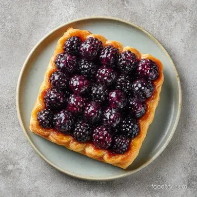 Mulberry Tart with Puff Pastry Recipe Card
