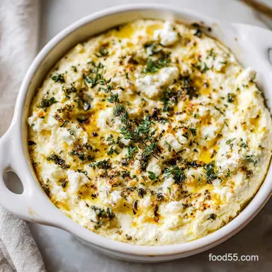 Ricotta Dish Recipe with Garlic and Herbs for 5 Servings Recipe Card