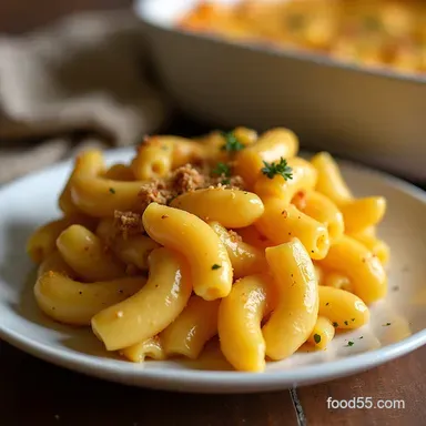 Golden Butternut Squash Mac and Cheese My Cozy Cheesy Bake Recipe Card