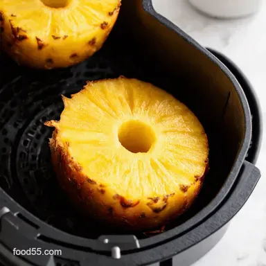Golden Air Fryer Pineapple The Easiest Dessert EVER Recipe Card