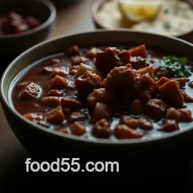 Grandma's Hug: Authentic Pork Posole Rojo Recipe Recipe Card