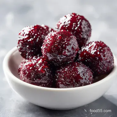 Slow Cooker Grape Jelly Meatballs for 10 Servings Recipe Card