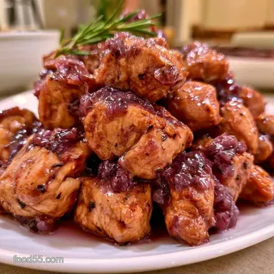 Grape Juice Braised Chicken Thighs Recipe Card
