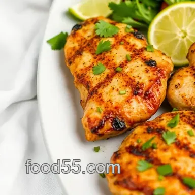 Easy & Juicy Grill Juicy Chicken with Zesty Red Peppers: My Family's Favorite Recipe Card