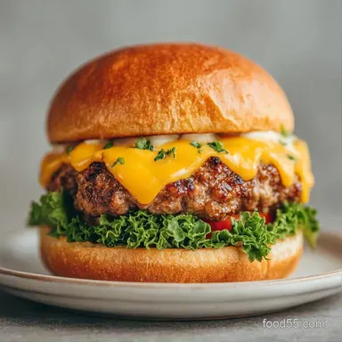 Grilled 4th of July Burgers in 25 Minutes Recipe Card