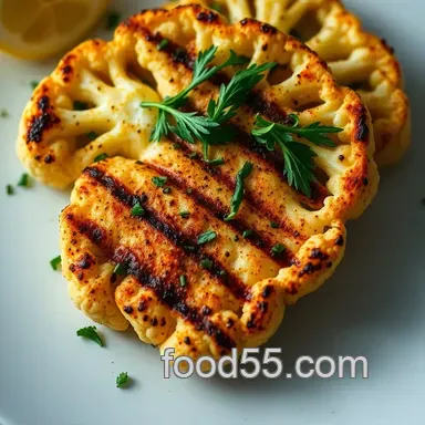 Grilled Cauliflower Steaks with Smoky Herb Marinade – Easy & Delicious Recipe Card