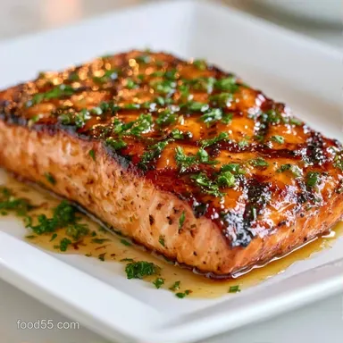 Grilled Wild Caught Salmon for 4 Servings Recipe Card