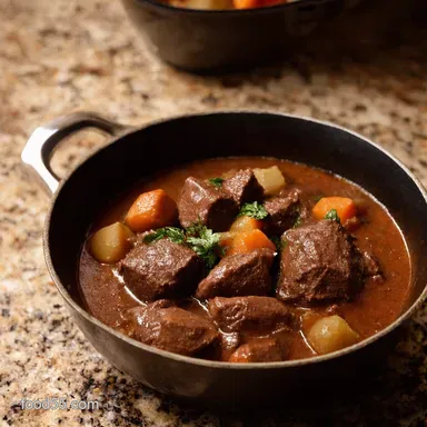 Guinness Beef Stew Irish Stew My Hearty OnePot Braise Family Favorite Recipe Card