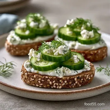 Healthy Cucumber Salad Sandwiches for 8 Recipe Card