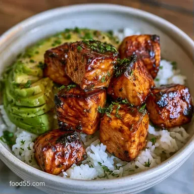 Salmon Bowl in 25 Minutes Recipe Card