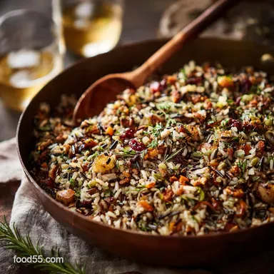 Healthy Thanksgiving Recipes: Wild Rice Stuffing for a Lighter Meal Recipe Card