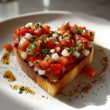 Valentines Appetizer Idea with Heart-Shaped Bruschetta in 30 Minutes