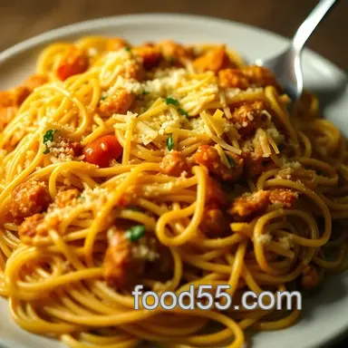 Easy & Delicious Chicken Spaghetti Bake: A Family Favourite Recipe Recipe Card