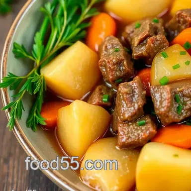 Easy & Flavorful Hearty Dutch Stew with Beef & Veggies: A Family Favorite Recipe Card