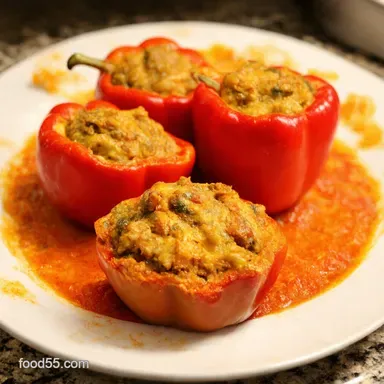 Italian Stuffed Peppers My Easy Weeknight Recipe Recipe Card