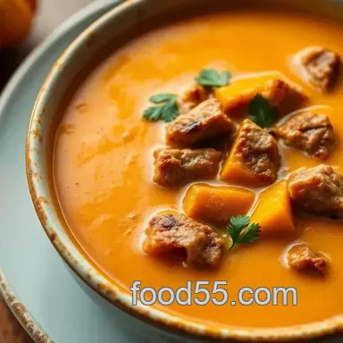 How to Make Hearty Pumpkin Soup with Savory Meat: A Cozy Delight