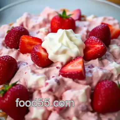 Easy Heavenly Strawberry Pretzel Salad: A Family Favorite Dessert Recipe Card