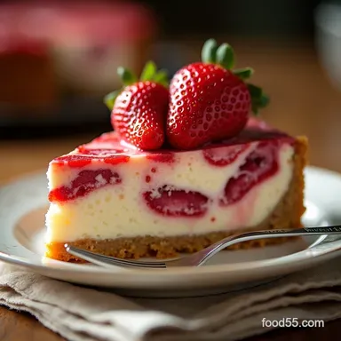 The Proper Strawberry Swirl Cheesecake Recipe Foolproof Bake Recipe Card