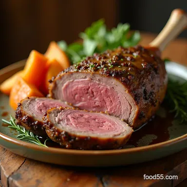 The Effortless Sunday Roast Herb Garlic Stuffed Boneless Leg of Lamb Recipe Card