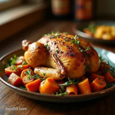 UltraCrispy HerbCrusted Roasted Chicken Recipe Recipe Card