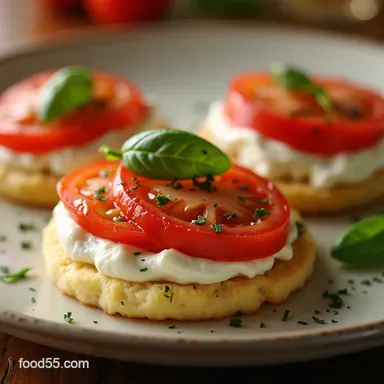 Easy High Protein Burst Tomatoes Caprese My Creamy Cottage Cheese Twist Recipe Card