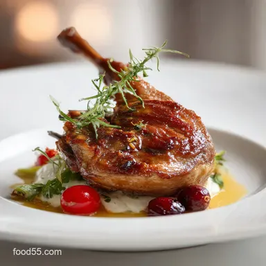 Duck Confit for 4 Servings: Silky and Roasted Recipe Card