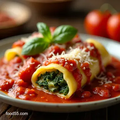 Properly Pleasing Homemade Spinach Manicotti Recipe Recipe Card